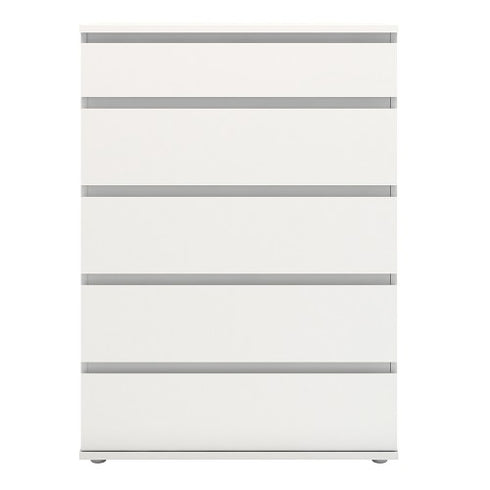 Nova Chest of 5 Drawers in White